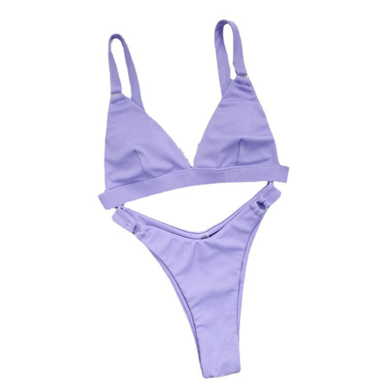 Dame triangel-bikini med moderne accenter Skovae