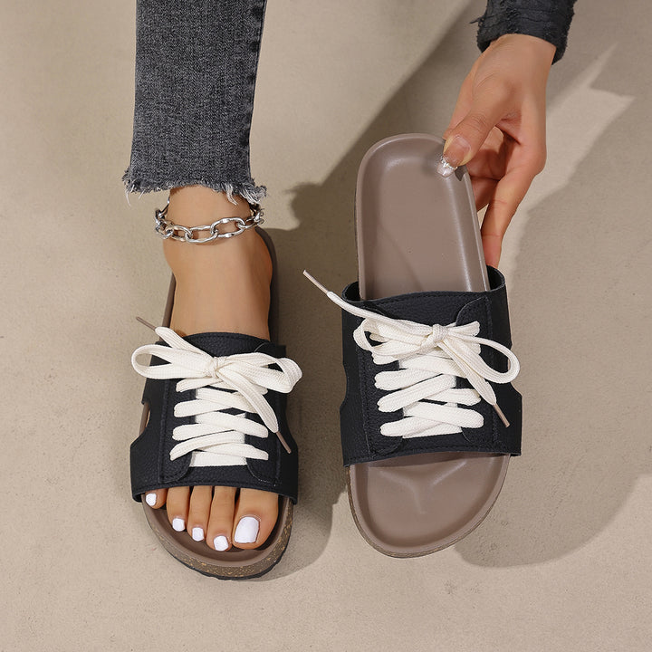 Dame Mode Sandaler med sportisk snøredesign og blødt fodseng Stilla