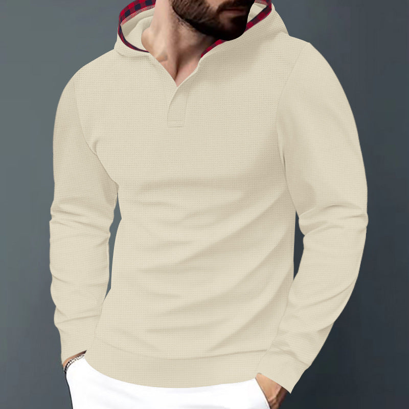 Herrer sweatshirt med aftagelig hættekrave og moderigtig inderside Stilla