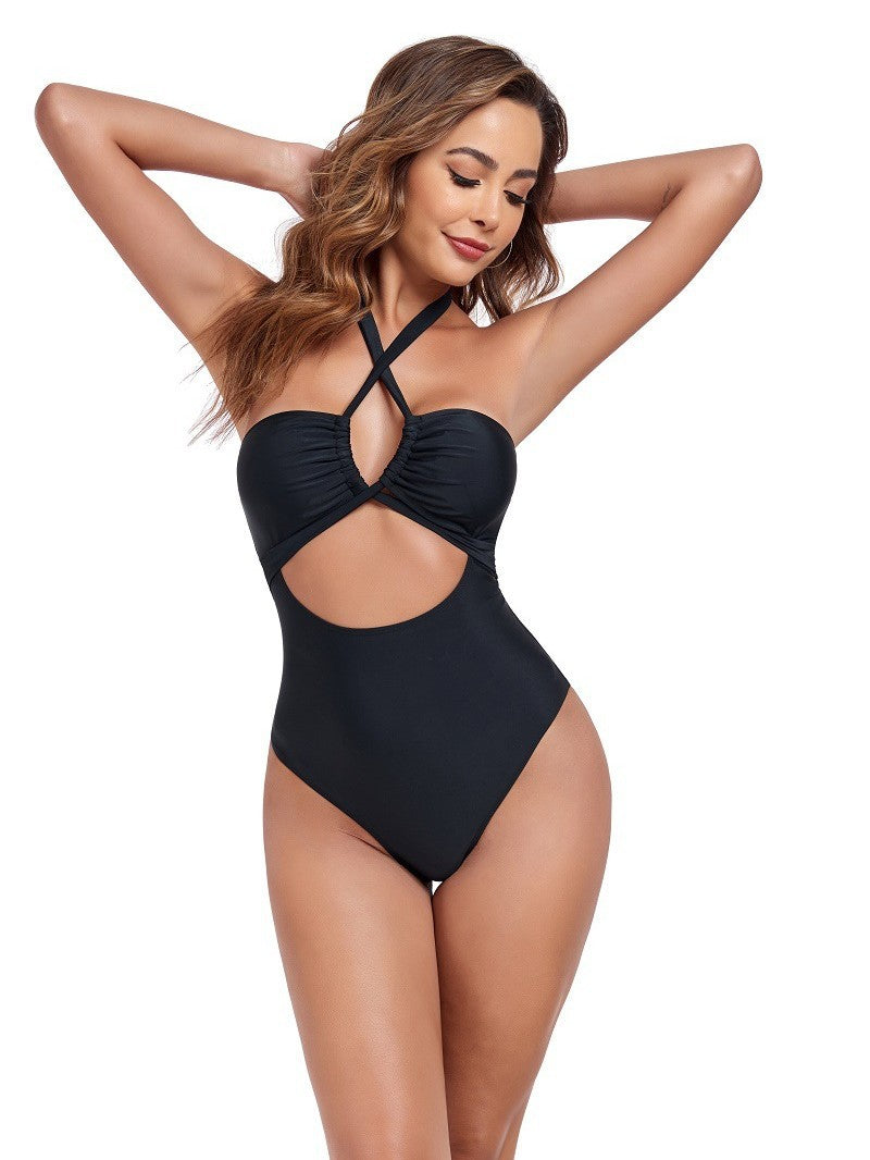 Dame Højt skåret Bikini-sæt med fashionable bindebånd og elegance snit Stilla