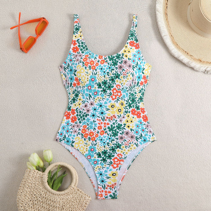 Dame Elegant Floralprint Heldragt Badedragt Stilla
