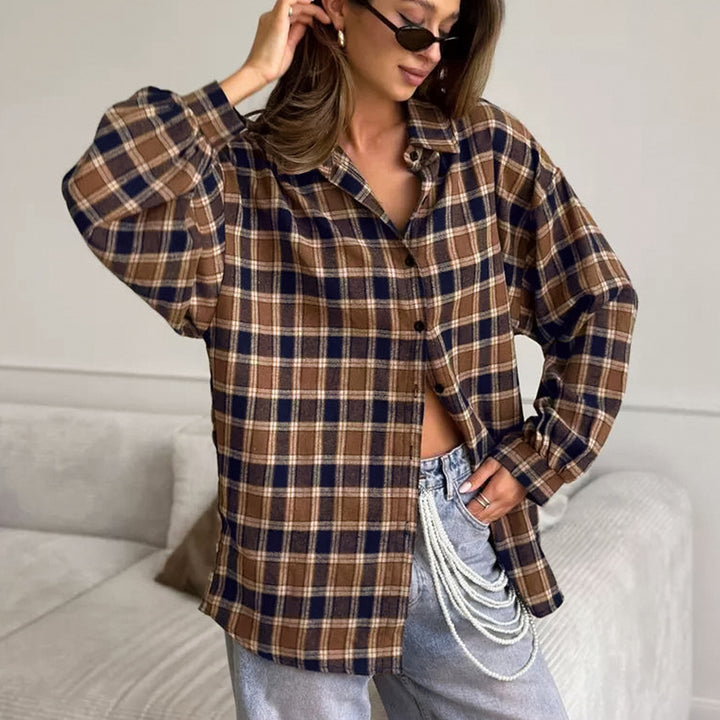 Dame Ternet Overshirt med afslappet snit og praktische lommer Stilla