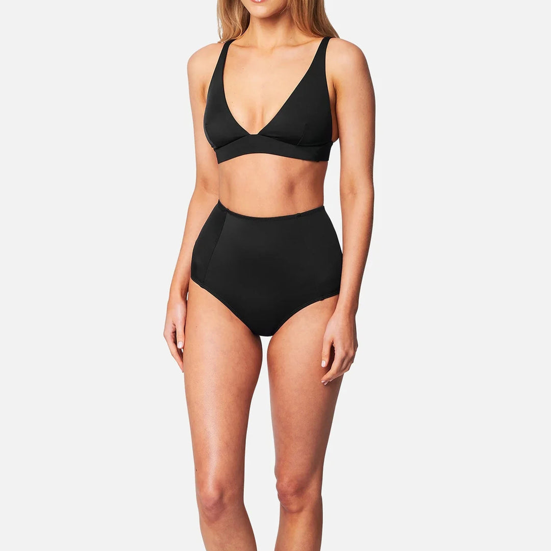 Damer højt skåret bikini med flattering design Skovae