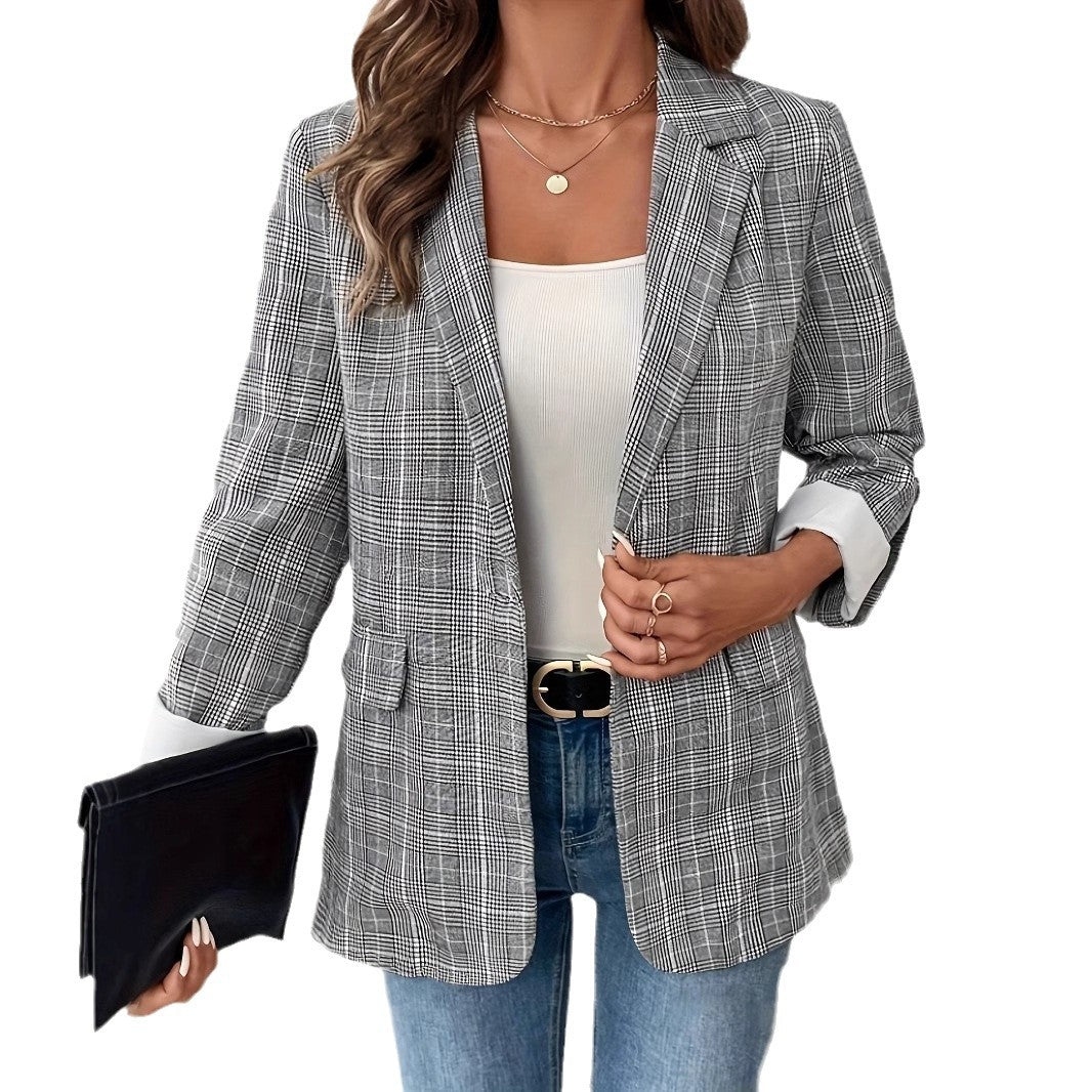 Dame Måltilpasset Ternet Blazer Stilla