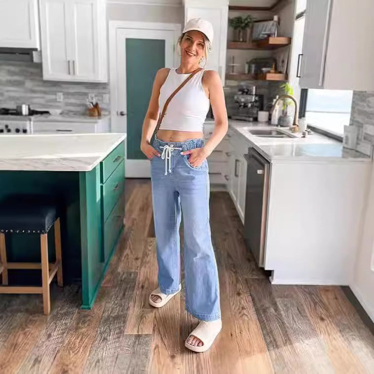 Damer Højtskårne Jeans med bred ben Skovae