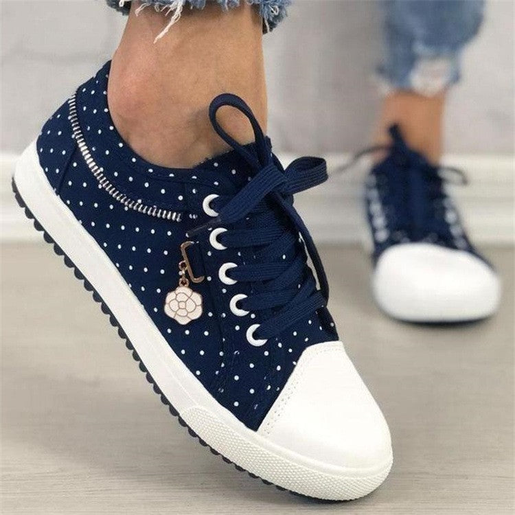 Dame nan lækre sneakers med plateau-sål og sidelukning med lynlås Skovae