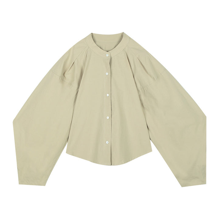 Dame moderat skjorte med overdimensionerede ærmer og asymmetrisk snit Stilla