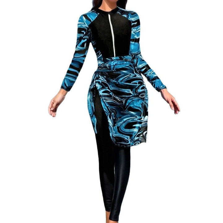 Dame Sportslig Surfdragt med Wrap Skirt Skovae