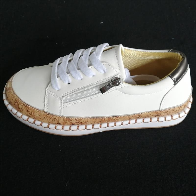Dame komfortable Sneakers med korksål og lynlås Stilla