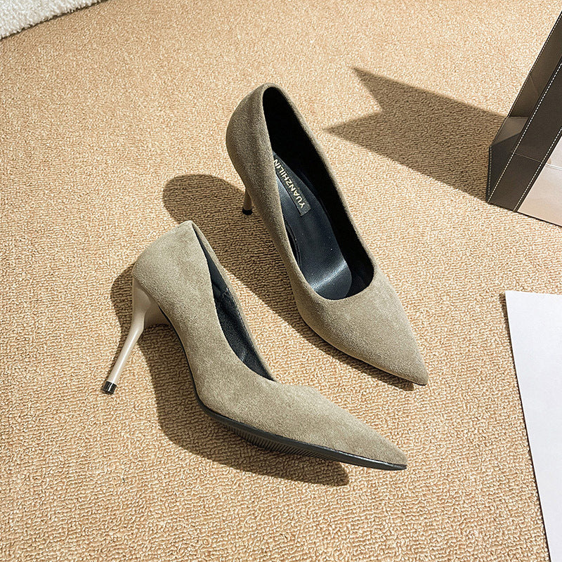 Dame Læder Stiletto Højhælede med elegant spidse tådesign Stilla