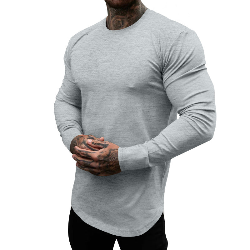 Herre langærmet T-shirt lavet af åndbart materiale med tætsiddende pasform Stilla