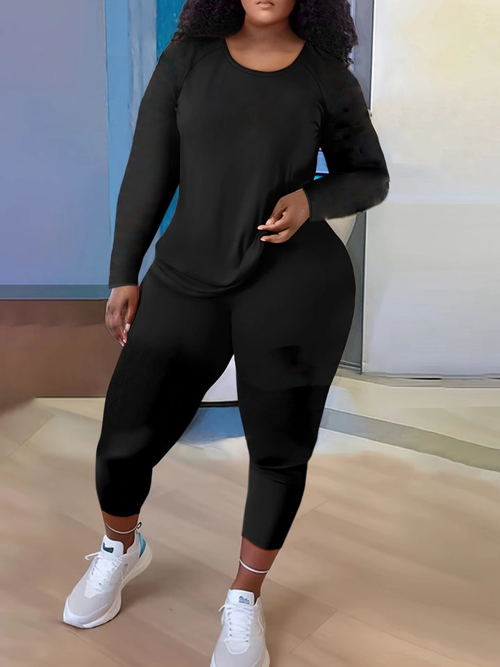 Dame Sporty Langærmet Loungewear-Sæt med figursyet snit Stilla