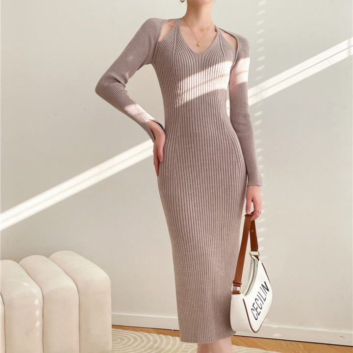 Femme Cut-Out Ribbed Midi Kjole Stilla