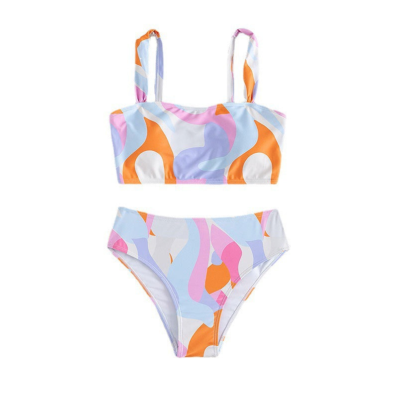 Dame bikini-sæt med moderne geometrisk design Skovae