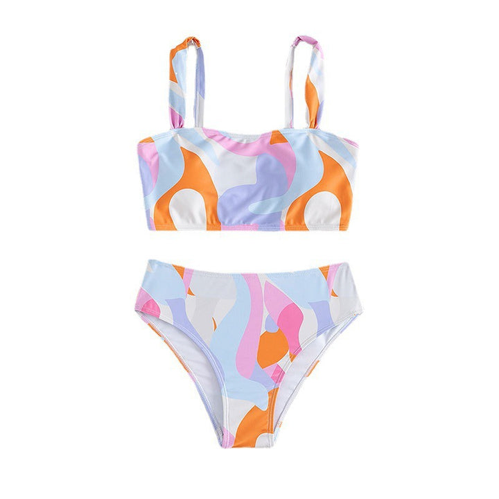 Dame bikini-sæt med moderne geometrisk design Skovae
