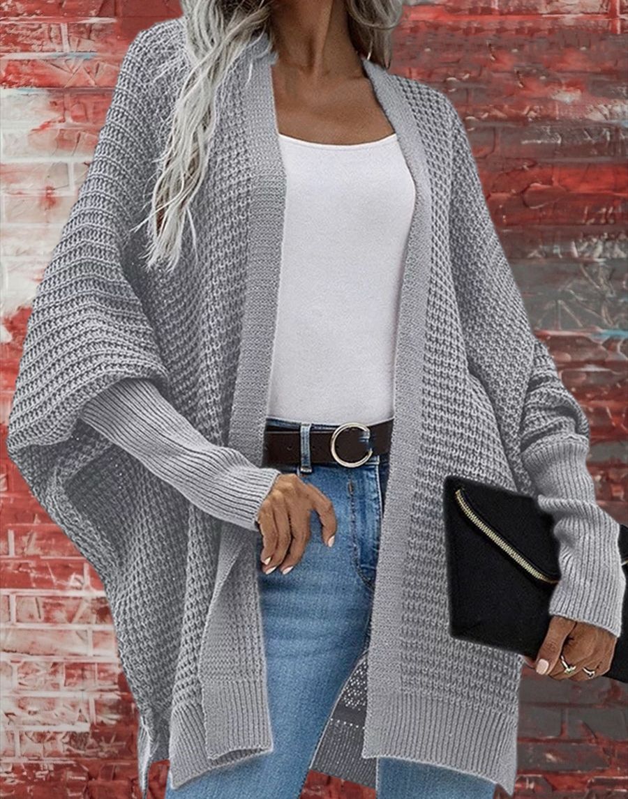 Dame Oversized Strikjakke Stilla