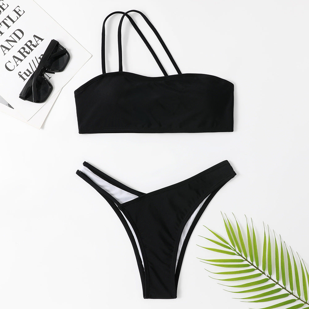 Dame Bandeau bikini-sæt med stropper Stilla
