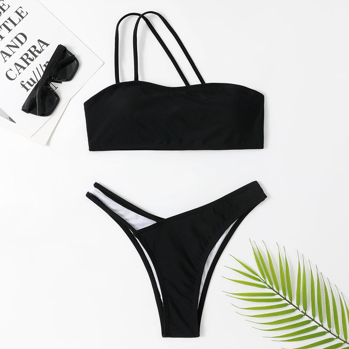 Dame Bandeau bikini-sæt med stropper Stilla