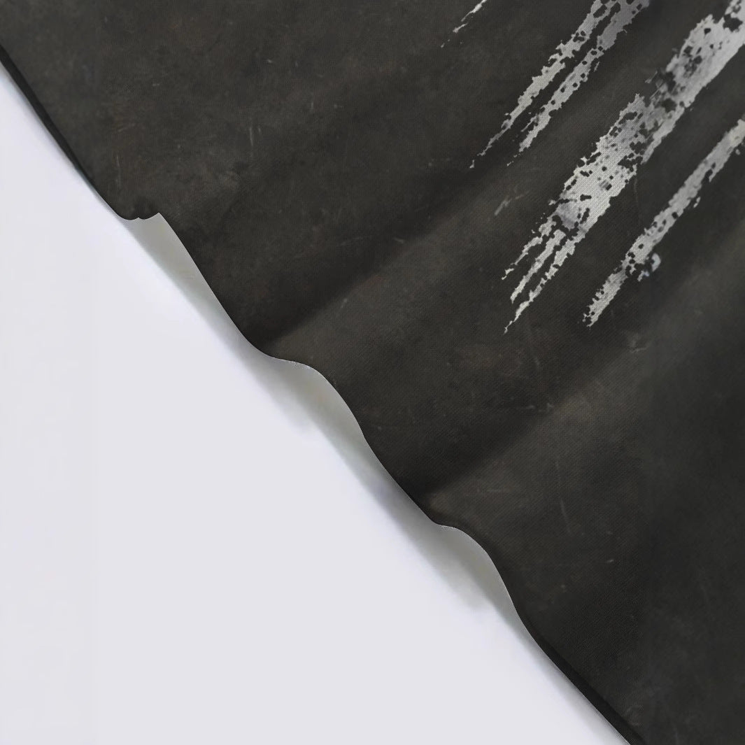 Herrer T-shirt med kreativ Yellowstone-motiv og skulderdetaljer Stilla