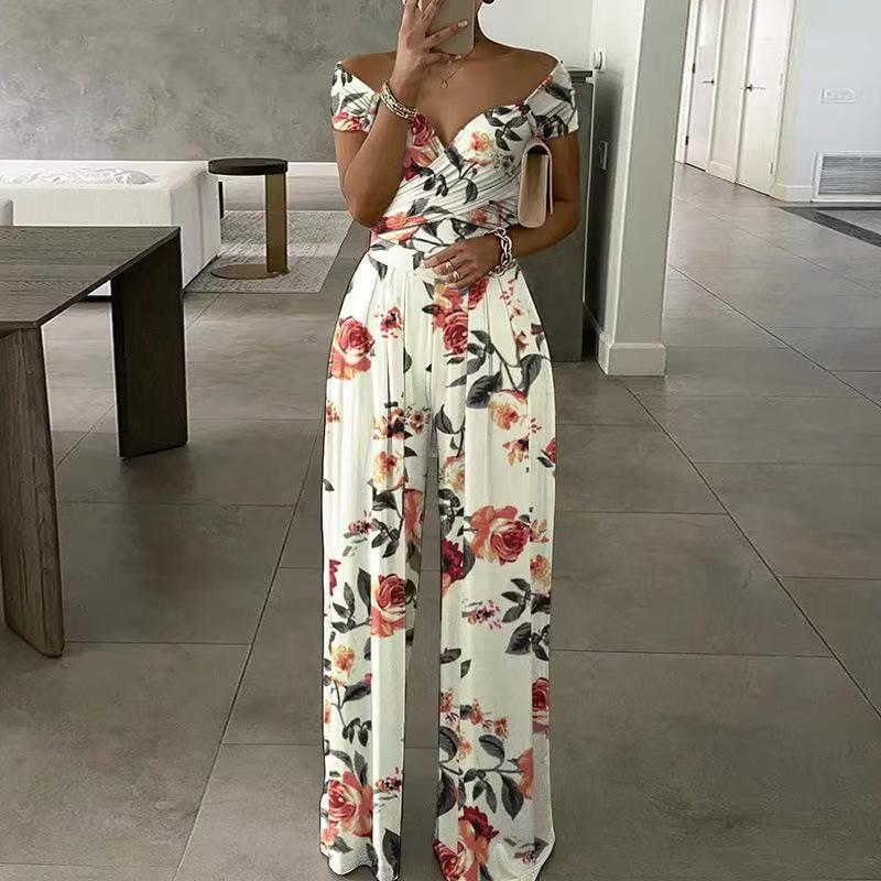 Dame blomster mønster kombi-overall Stilla