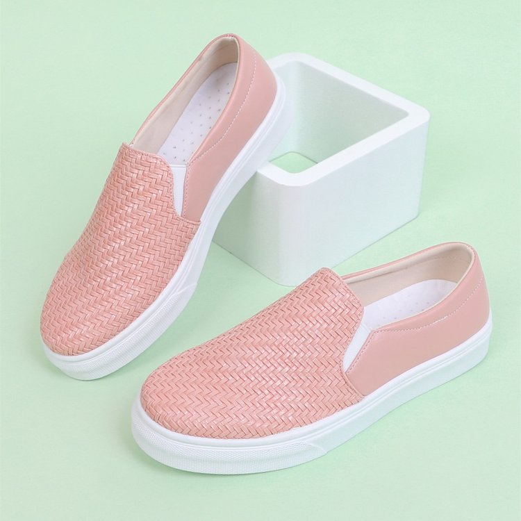Dame Slip-On Sneakers med struktureret overflade og fleksibel fodseng Stilla