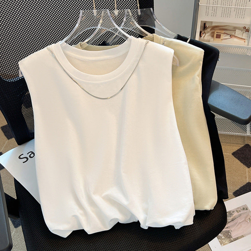 Dame afslappet T-shirt med innovativ oversized pasform og dobbelt krave Stilla