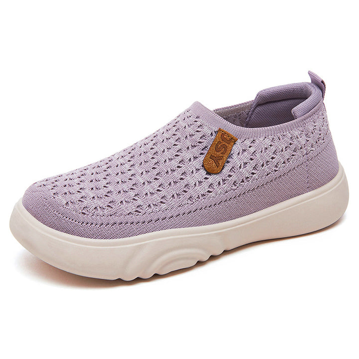 Dame fritid Slip-On sko med fleksibelt strikdesign og skridsikker sål Stilla