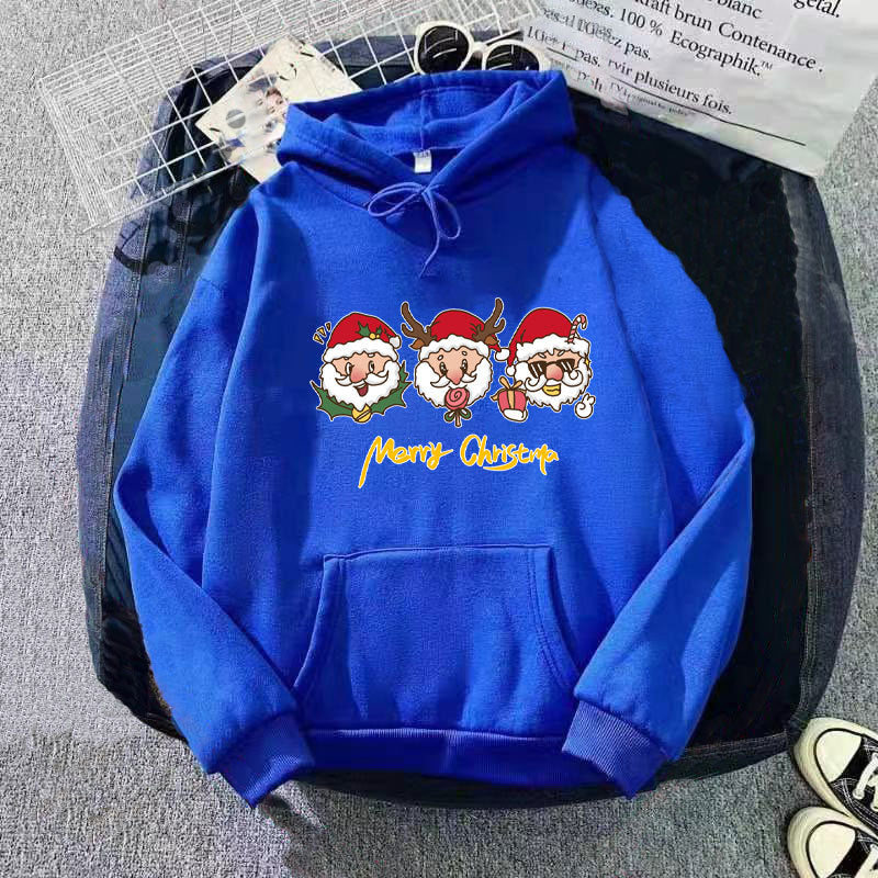 Kvindernes hætte sweatshirt med festligt juletmotiv Skovae