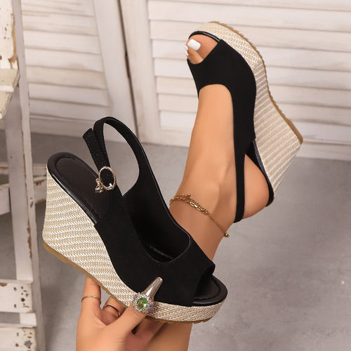 Dame Wedge-sandaler med elegant snit og skridsikker sål Stilla
