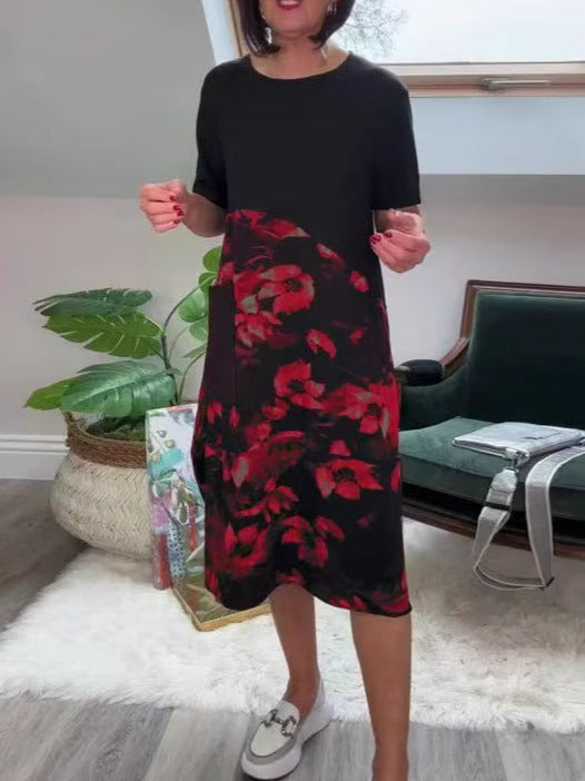 Damekjole med blomstret design Stilla