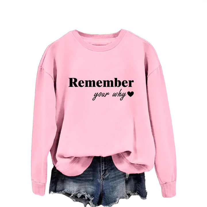 Kvinders sweatshirt med motiverende print og afslappet pasform Stilla