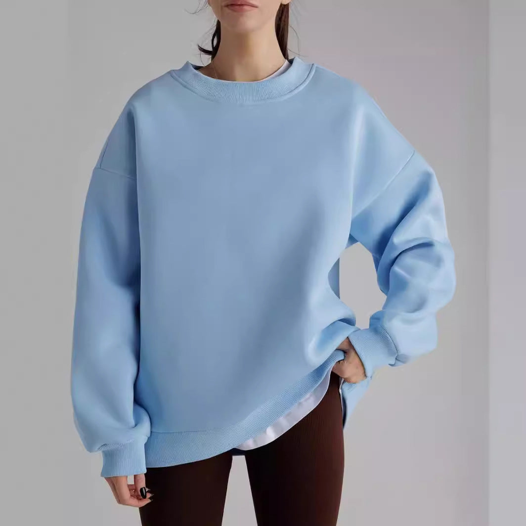 Kvinders afslappede sweatshirt med brede skuldre og blød foring Skovae