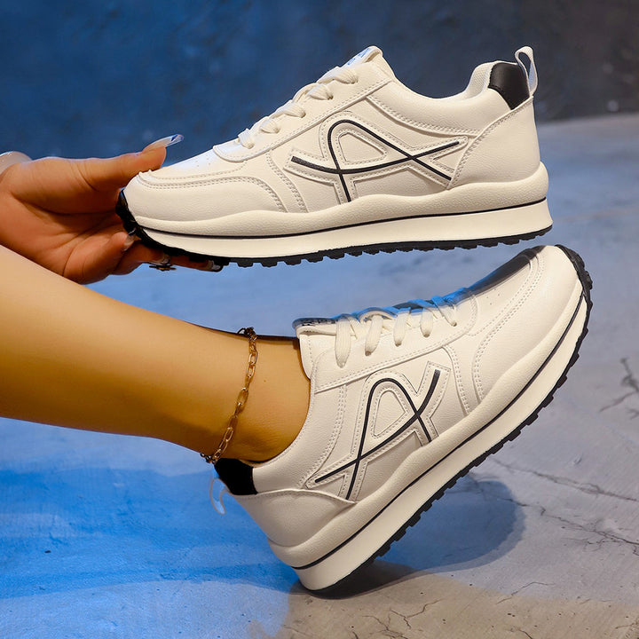 Dame nan lette City-sneakers med hævet profil, støddæmpende EVA-mellemsål og skridsikker gummisål Skovae