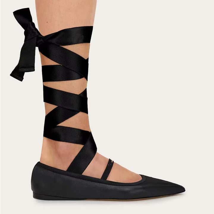 Femme Elegante Snørebånd-Ballerinaer Stilla