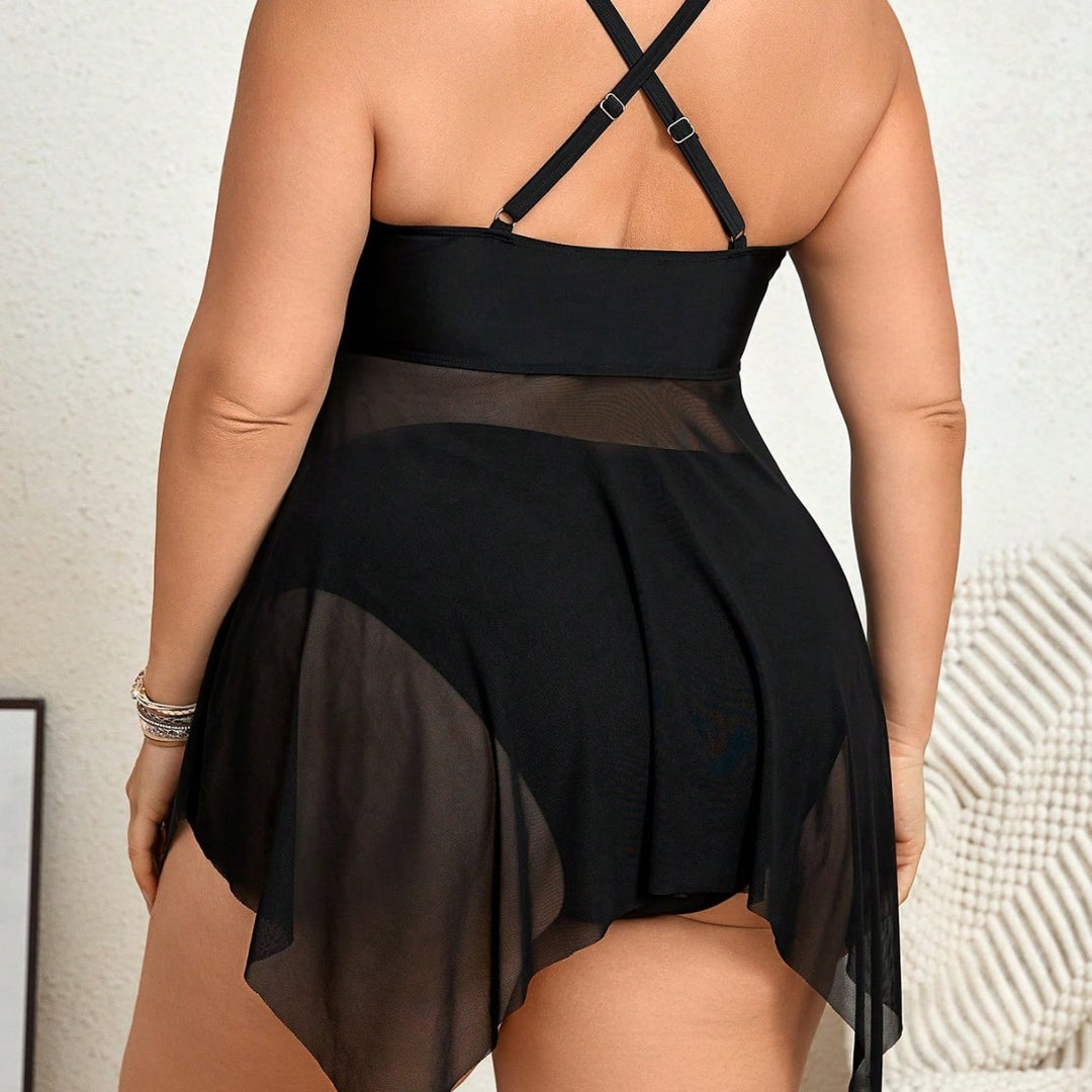 Dame Swimdress med forførende indviklet design Skovae