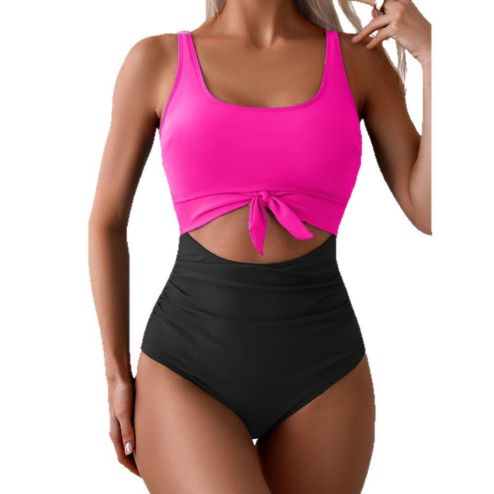 Dame Højskåret Badedragt med knapbar Crop-Top Stilla