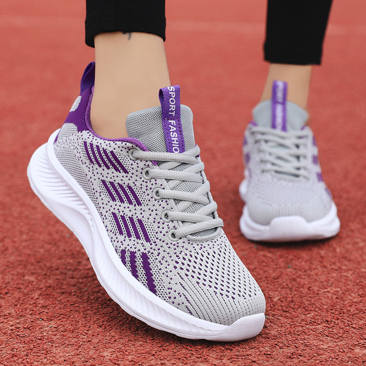 Dame nan ultralet strik-fritids sneakers med ergonomisk dæmpningskerne sål og trækstrop Skovae