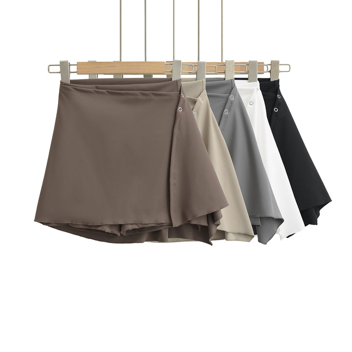 Dame Sporty Folds-Shorts med elastisk kant og innovativt snit Stilla