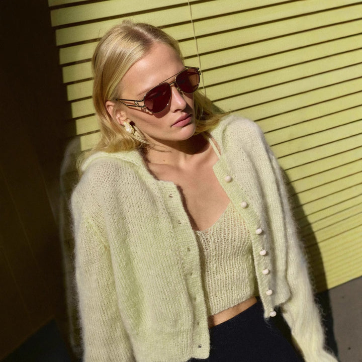 Kvinders hyggelige cardigan med ribbet tekstur Stilla