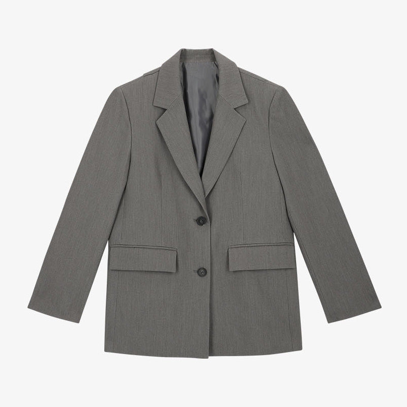 Dame Elegant Oversized Blazer med struktureret stof og klassiske knapdetaljer Stilla