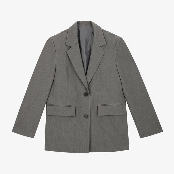 Dame Elegant Oversized Blazer med struktureret stof og klassiske knapdetaljer Stilla