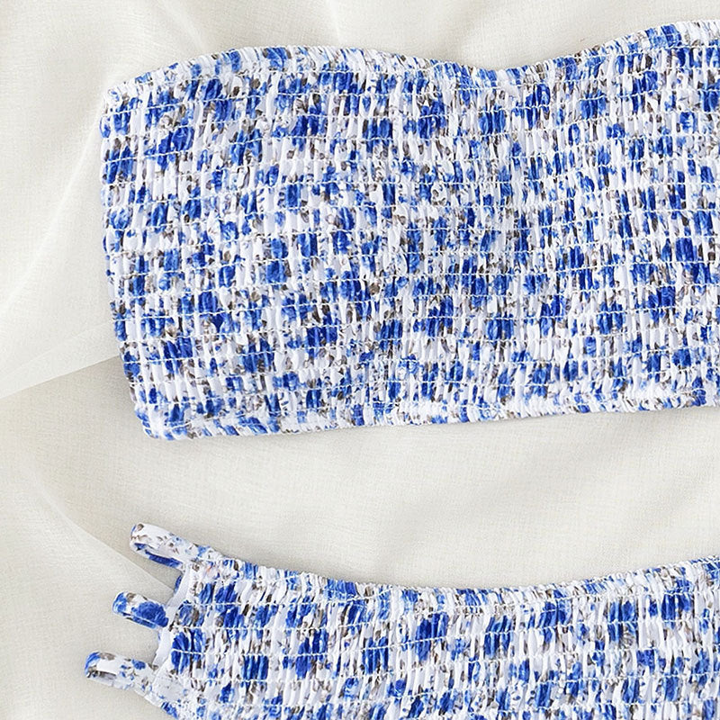 Dame Bandeau-bikini med raffineret knudedesign Skovae