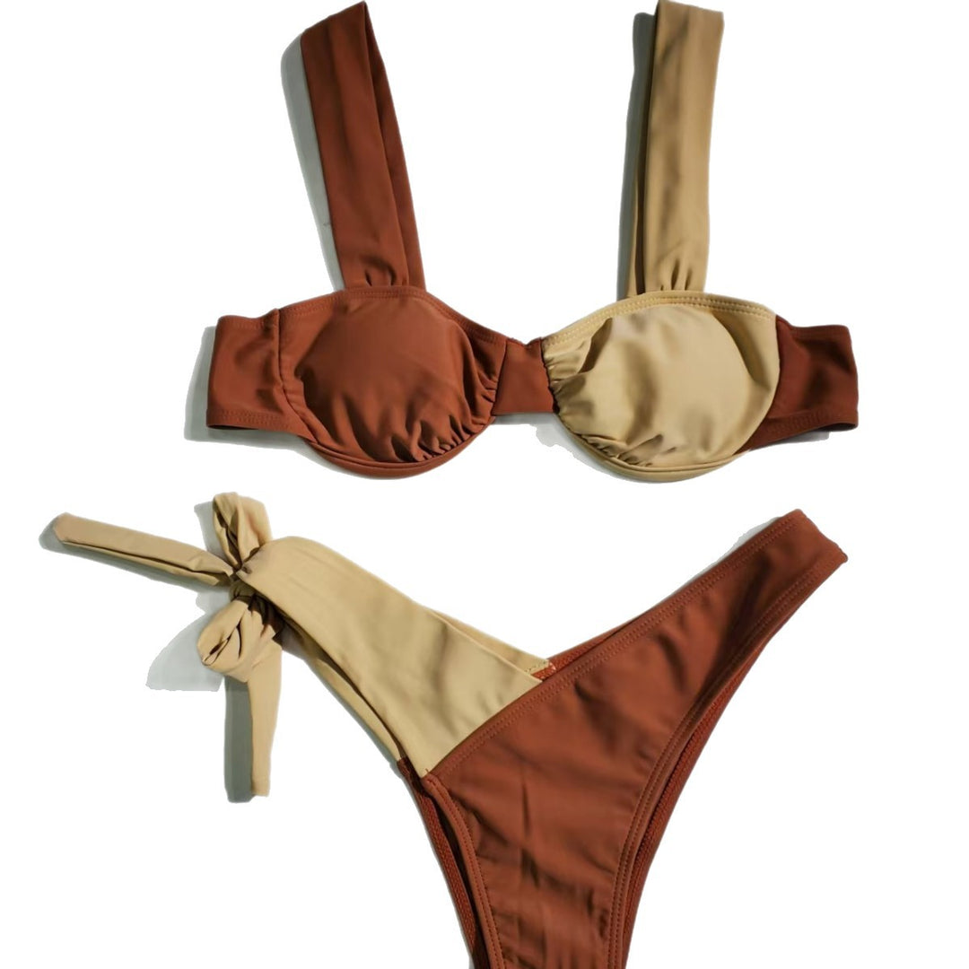 Dame Bikini-sæt med kvalitets-bustier og elegante bindebånd Skovae