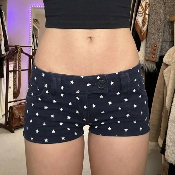 Damen Modische Shorts mit Sternenmuster und praktischem Schnitt Skovae