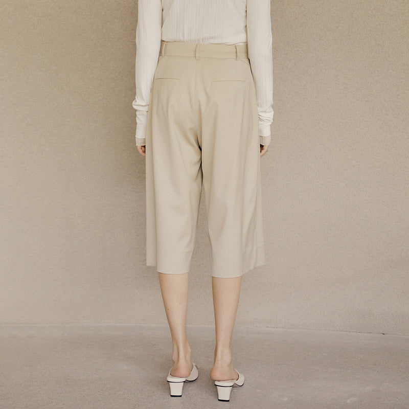Dame højt skåret culotte med elegant bundfoldsstruktur Stilla