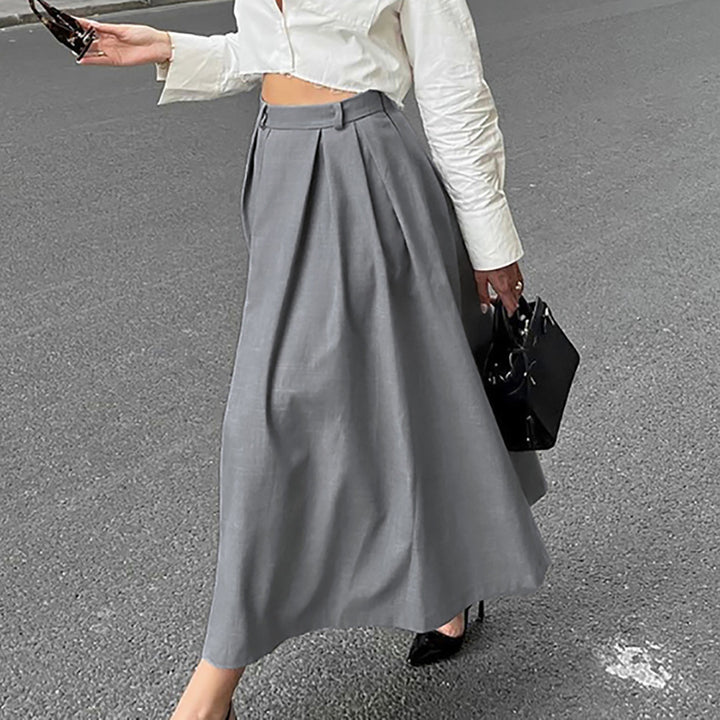 Dame Maxi-nederdel med elegant plissering og trendy taljedesign Stilla
