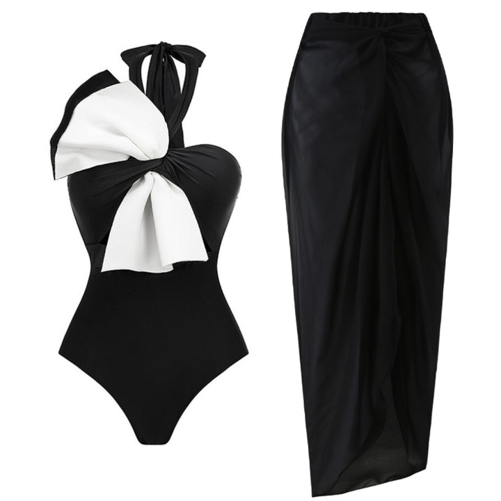 Dame one-piece badedragt med ekstravagante draperinger Skovae