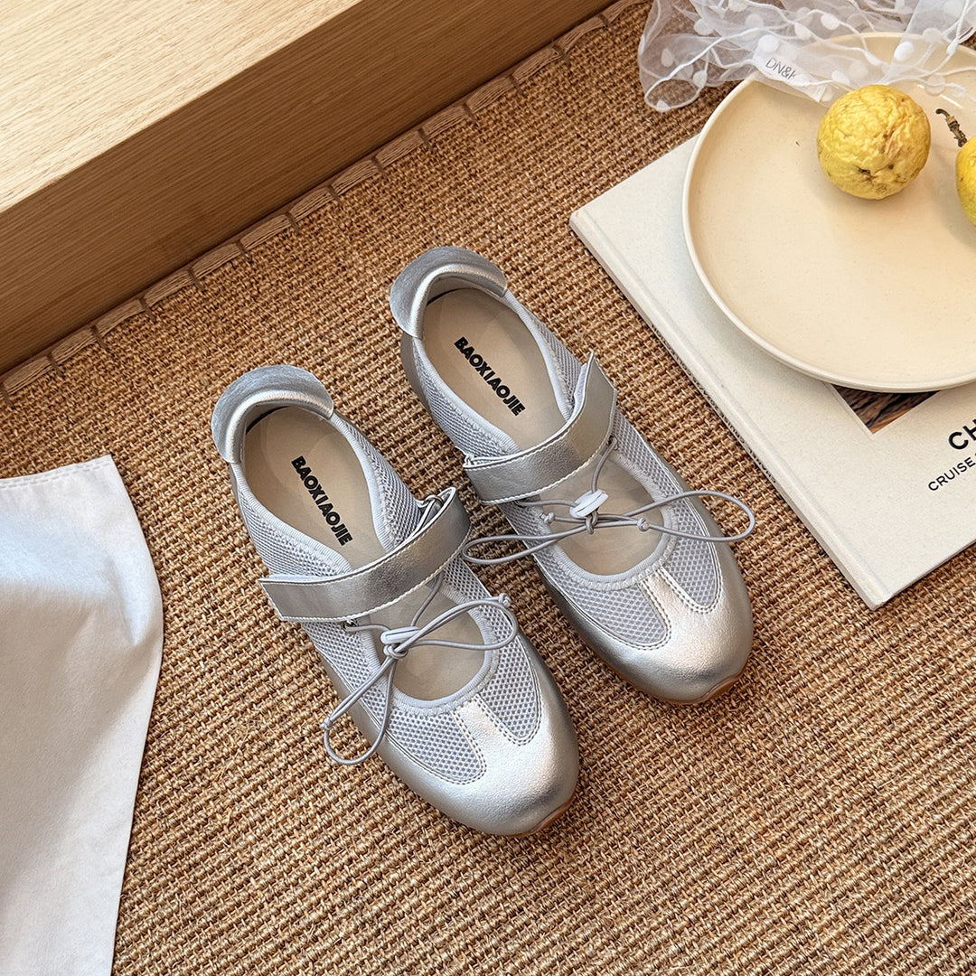 Femme Stilfulde Mesh Ballerinas Stilla