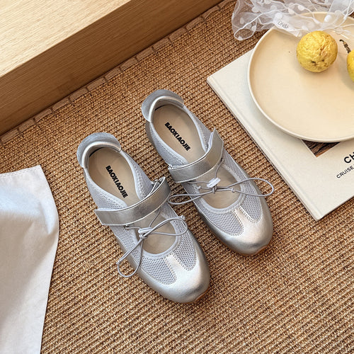 Femme Stilfulde Mesh Ballerinas Stilla