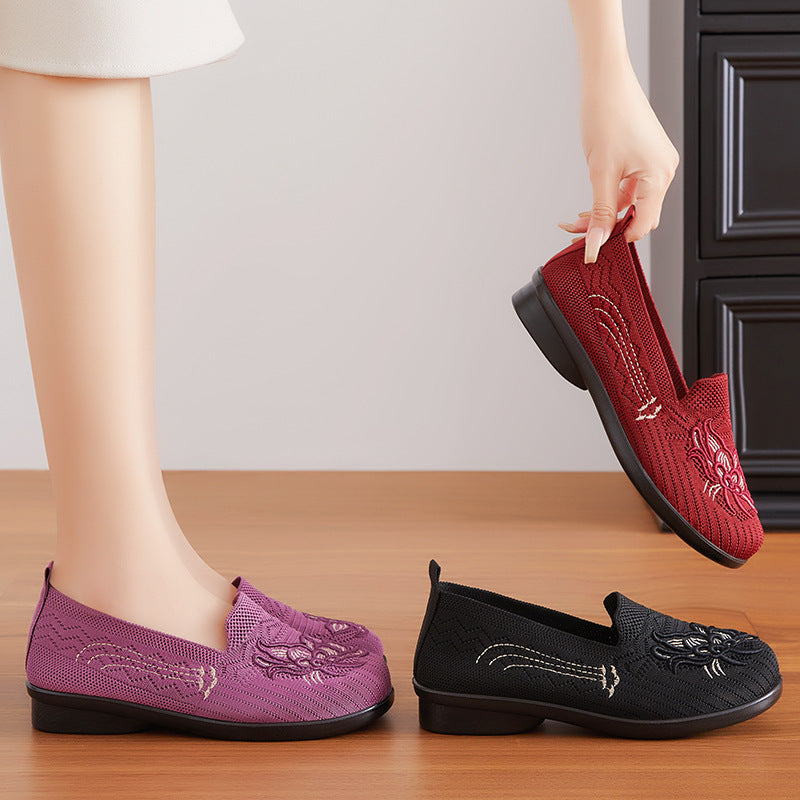 Femme Kunstigt Broderede Slip-On Clogs Stilla